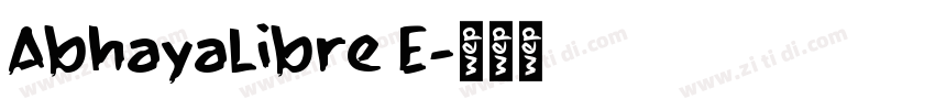 AbhayaLibre E字体转换